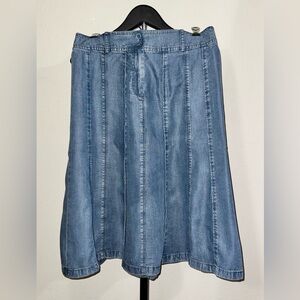 NIC+ZOE Light Blue Denim Panel Skirt